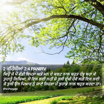 2 ਕੁਰਿੰਥੀਆਂ 2:4 PANIRV Bible Verse Image