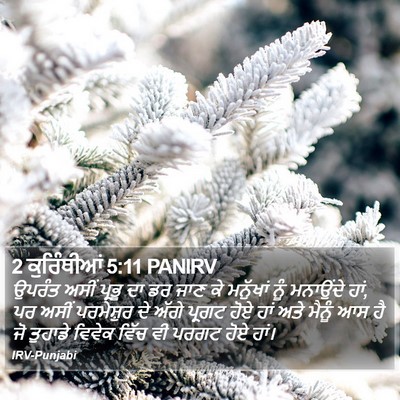 2 ਕੁਰਿੰਥੀਆਂ 5:11 PANIRV Bible Verse Image