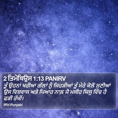 2 ਤਿਮੋਥਿਉਸ 1:13 PANIRV Bible Verse Image