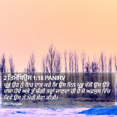 2 ਤਿਮੋਥਿਉਸ 1:18 PANIRV Bible Verse Image