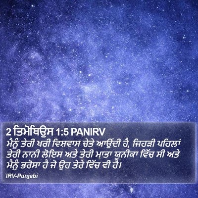 2 ਤਿਮੋਥਿਉਸ 1:5 PANIRV Bible Verse Image