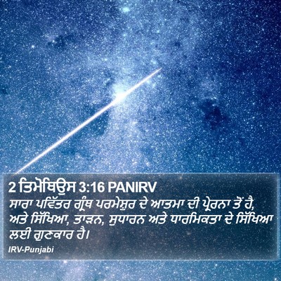 2 ਤਿਮੋਥਿਉਸ 3:16 PANIRV Bible Verse Image