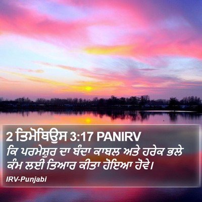 2 ਤਿਮੋਥਿਉਸ 3:17 PANIRV Bible Verse Image
