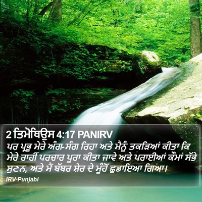 2 ਤਿਮੋਥਿਉਸ 4:17 PANIRV Bible Verse Image