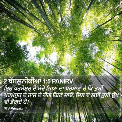 2 ਥੱਸਲੁਨੀਕੀਆਂ 1:5 PANIRV Bible Verse Image