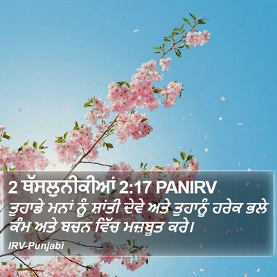 2 ਥੱਸਲੁਨੀਕੀਆਂ 2:17 PANIRV Bible Verse Image
