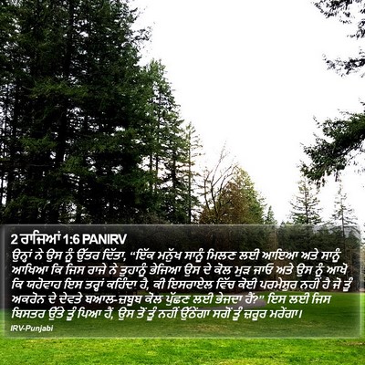 2 ਰਾਜਿਆਂ 1:6 PANIRV Bible Verse Image