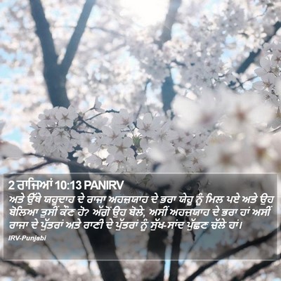 2 ਰਾਜਿਆਂ 10:13 PANIRV Bible Verse Image