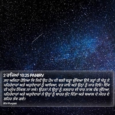 2 ਰਾਜਿਆਂ 10:25 PANIRV Bible Verse Image
