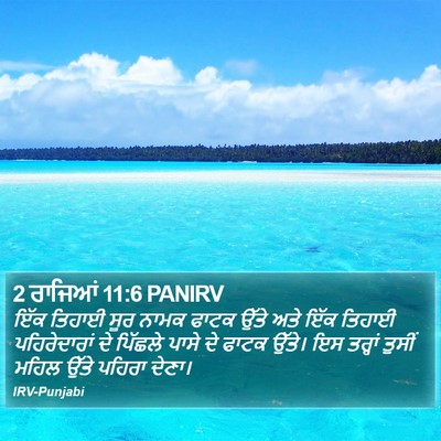 2 ਰਾਜਿਆਂ 11:6 PANIRV Bible Verse Image