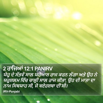 2 ਰਾਜਿਆਂ 12:1 PANIRV Bible Verse Image