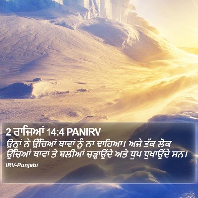 2 ਰਾਜਿਆਂ 14:4 PANIRV Bible Verse Image