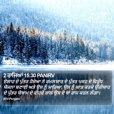 2 ਰਾਜਿਆਂ 15:30 PANIRV Bible Verse Image