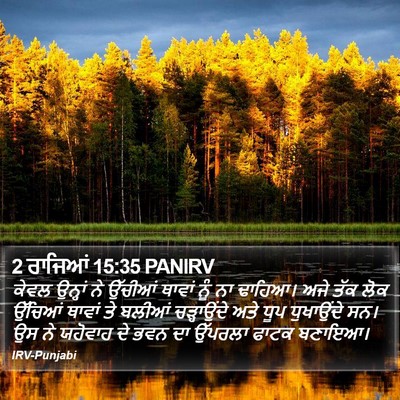2 ਰਾਜਿਆਂ 15:35 PANIRV Bible Verse Image