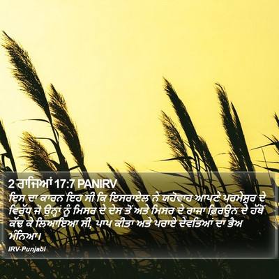 2 ਰਾਜਿਆਂ 17:7 PANIRV Bible Verse Image