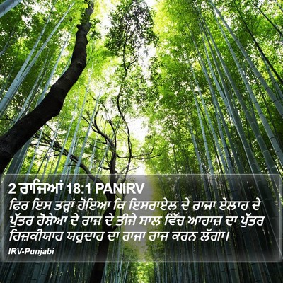 2 ਰਾਜਿਆਂ 18:1 PANIRV Bible Verse Image