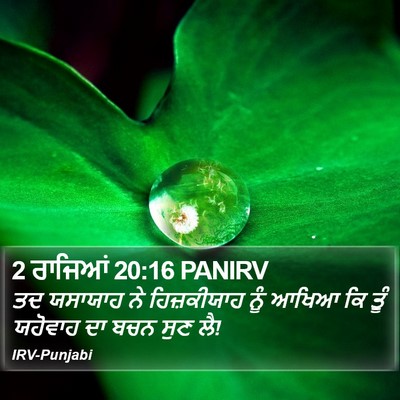 2 ਰਾਜਿਆਂ 20:16 PANIRV Bible Verse Image