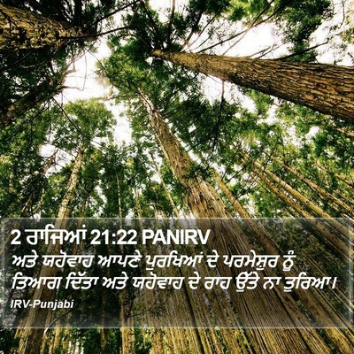 2 ਰਾਜਿਆਂ 21:22 PANIRV Bible Verse Image