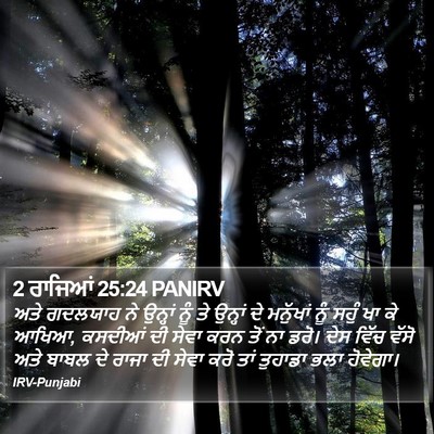 2 ਰਾਜਿਆਂ 25:24 PANIRV Bible Verse Image