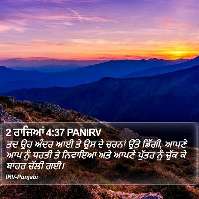 2 ਰਾਜਿਆਂ 4:37 PANIRV Bible Verse Image