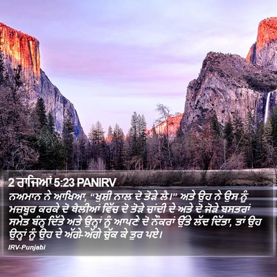 2 ਰਾਜਿਆਂ 5:23 PANIRV Bible Verse Image