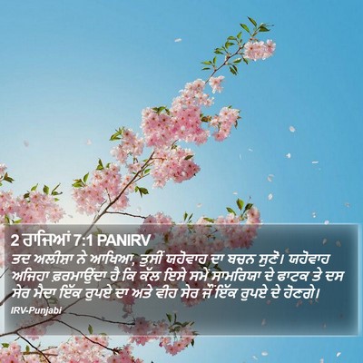 2 ਰਾਜਿਆਂ 7:1 PANIRV Bible Verse Image