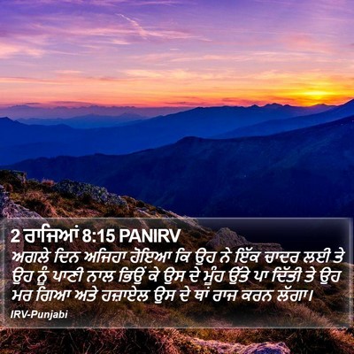 2 ਰਾਜਿਆਂ 8:15 PANIRV Bible Verse Image