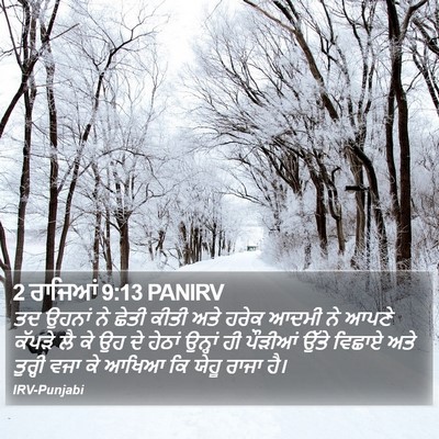 2 ਰਾਜਿਆਂ 9:13 PANIRV Bible Verse Image
