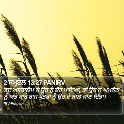 2 ਸਮੂਏਲ 13:27 PANIRV Bible Verse Image