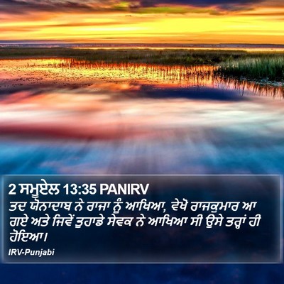 2 ਸਮੂਏਲ 13:35 PANIRV Bible Verse Image