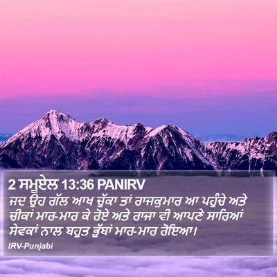 2 ਸਮੂਏਲ 13:36 PANIRV Bible Verse Image