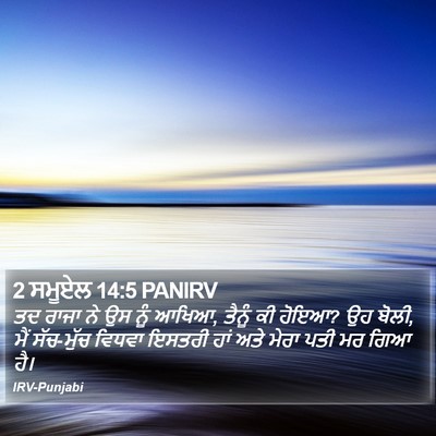 2 ਸਮੂਏਲ 14:5 PANIRV Bible Verse Image