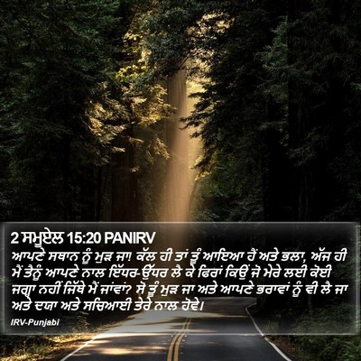 2 ਸਮੂਏਲ 15:20 PANIRV Bible Verse Image