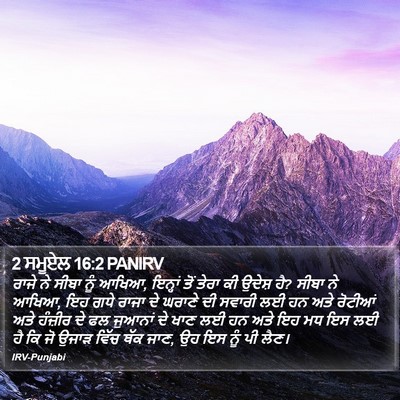 2 ਸਮੂਏਲ 16:2 PANIRV Bible Verse Image