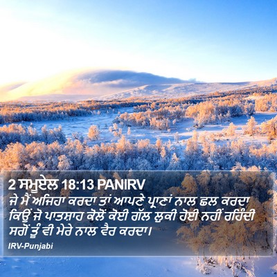 2 ਸਮੂਏਲ 18:13 PANIRV Bible Verse Image