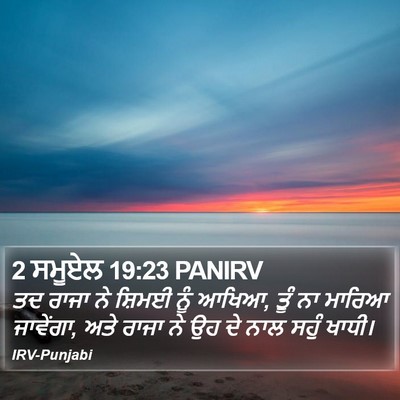 2 ਸਮੂਏਲ 19:23 PANIRV Bible Verse Image