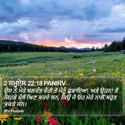 2 ਸਮੂਏਲ 22:18 PANIRV Bible Verse Image