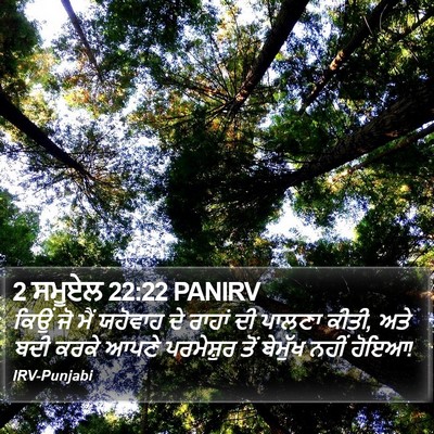 2 ਸਮੂਏਲ 22:22 PANIRV Bible Verse Image