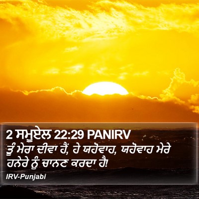 2 ਸਮੂਏਲ 22:29 PANIRV Bible Verse Image