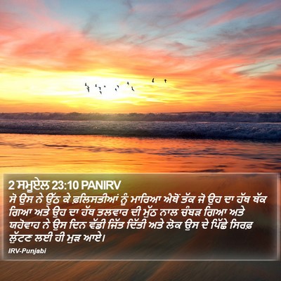 2 ਸਮੂਏਲ 23:10 PANIRV Bible Verse Image