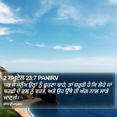 2 ਸਮੂਏਲ 23:7 PANIRV Bible Verse Image