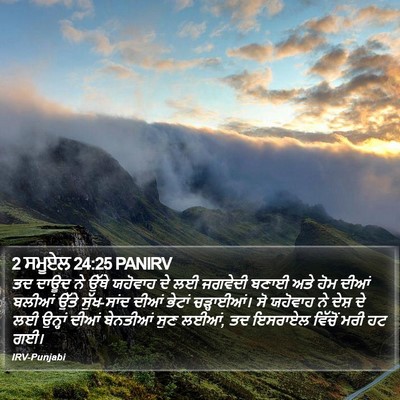2 ਸਮੂਏਲ 24:25 PANIRV Bible Verse Image