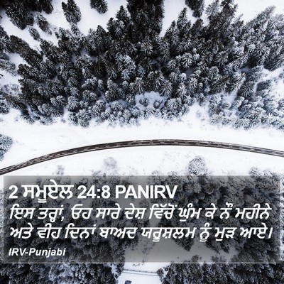 2 ਸਮੂਏਲ 24:8 PANIRV Bible Verse Image
