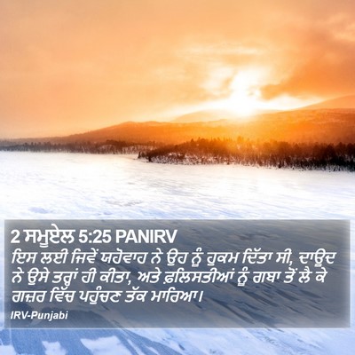 2 ਸਮੂਏਲ 5:25 PANIRV Bible Verse Image