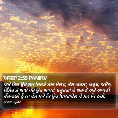 ਅਜ਼ਰਾ 2:59 PANIRV Bible Verse Image