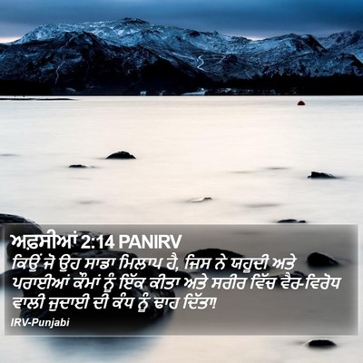 ਅਫ਼ਸੀਆਂ 2:14 PANIRV Bible Verse Image
