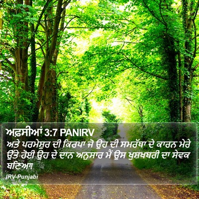 ਅਫ਼ਸੀਆਂ 3:7 PANIRV Bible Verse Image