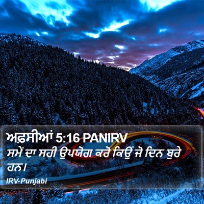 ਅਫ਼ਸੀਆਂ 5:16 PANIRV Bible Verse Image