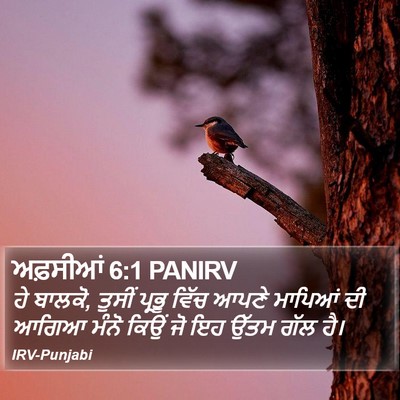 ਅਫ਼ਸੀਆਂ 6:1 PANIRV Bible Verse Image