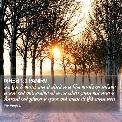 ਅਸਤਰ 1:3 PANIRV Bible Verse Image